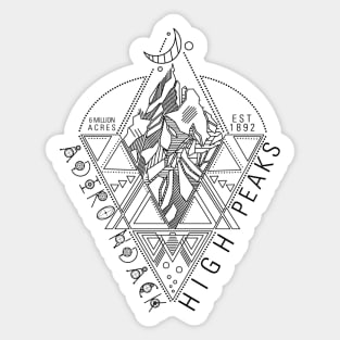 Adirondack High Peaks Sacred Geometry Sticker